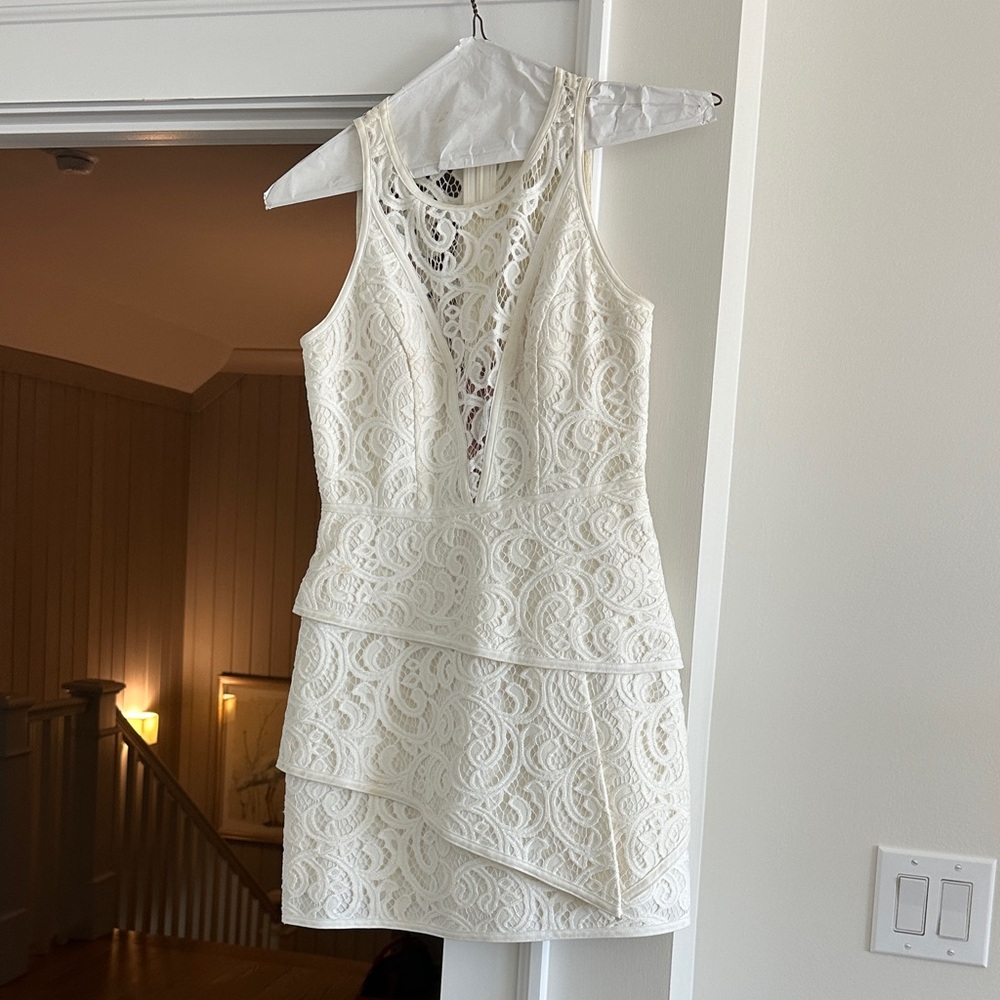 BCBG Maxazria White Lace Dress
